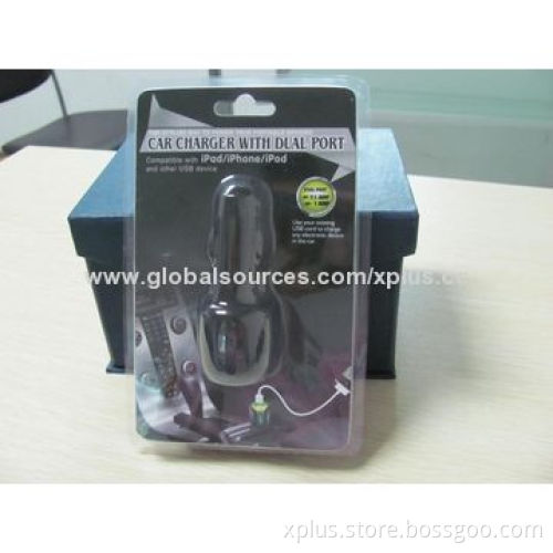 USB Car Charger for iPod/iPhone/All USB-powered Devices, with 12 to 24V Input Power